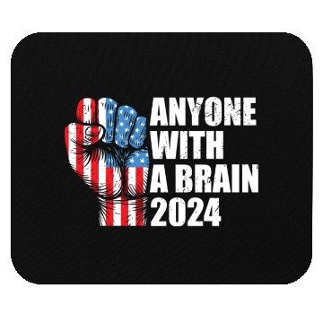 Discover 2024 Brain Vote Democracy Anti-Trump Mouse Pads