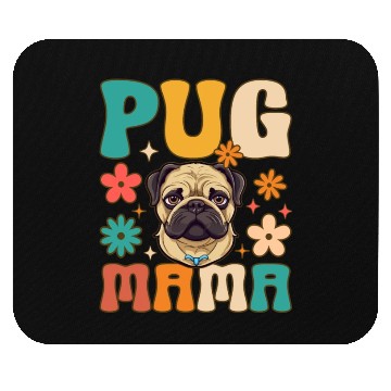 Discover Groovy Pug Mom Female Dog Lover Mouse Pads