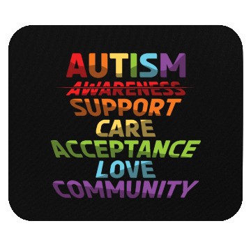 Discover Autism Support Care Acceptance Love Community Mouse Pads
