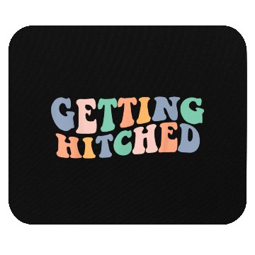 Discover Groovy Getting Hitched Bachelorette Party Mouse Pads