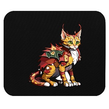 Discover dragon cat Mouse Pads