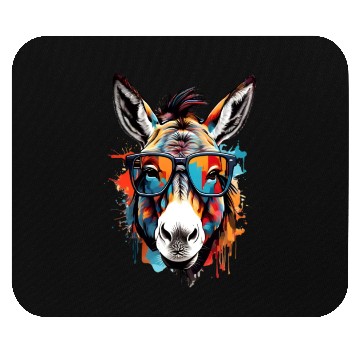 Discover beautiful donkey with sun glasses unique design Mouse Pads