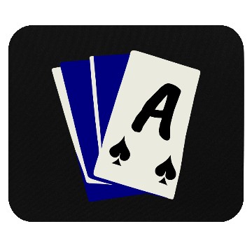 Discover Playing Card Hand, Ace Showing 3 Color Vector Mouse Pads