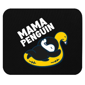 Discover Penguin Mama Flightless Bird Lover Mother's Day Mo Mouse Pads