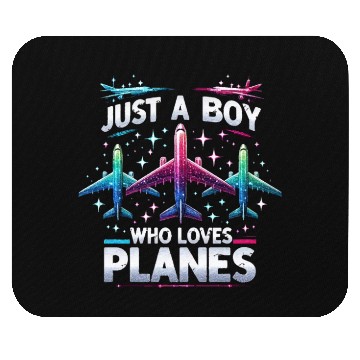 Discover Just A Boy Who Loves Planes Mouse Pads