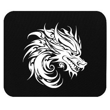 Discover Roaring Chinese Dragon In Tattoo Style Mouse Pads