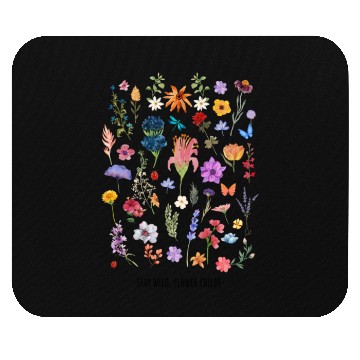 Discover Stay Wild Flower Child Mouse Pads