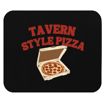 Discover Chicago Square Cut Tavern Style Pizza Design Mouse Pads