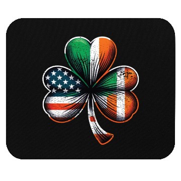 Discover Irish American Shamrock Stars Stripes Mouse Pads