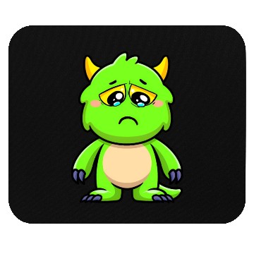 Discover Baby Monster Green Crying Grumpy Mouse Pads