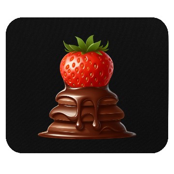 Discover Quirky Chocolate Strawberry Fusion Design Mouse Pads