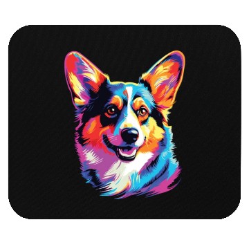 Discover Watercolor Colorful Pembroke Welsh Corgi Mouse Pads