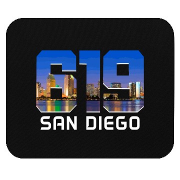 Discover San Diego 619 Area Code California Mouse Pads