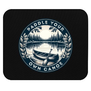 Discover Solo Canoe Journey Lake Mouse Pads