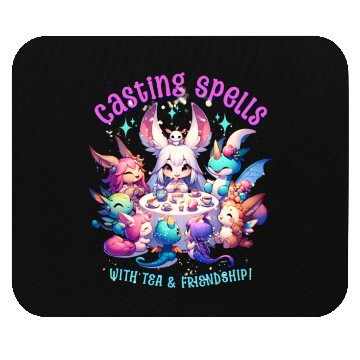Discover Casting spells with friendship & tea Mouse Pads