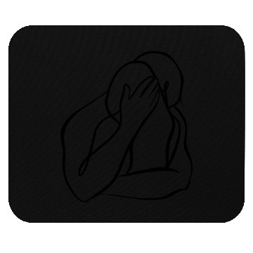 Discover No Space Between Us Black Mouse Pads