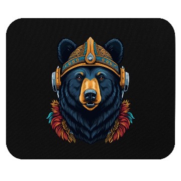 Discover Black Bear Mouse Pads