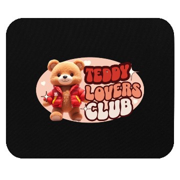 Discover Cute Teddy personified with red jacket Mouse Pads