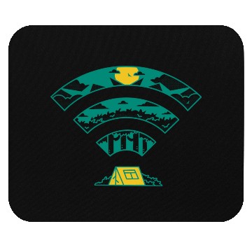 Discover WILD AND FREE, JUST LIKE THE WI-FI IN THE FOREST Mouse Pads