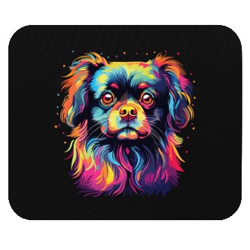 Discover Watercolor Colorful Tibetan Spaniel Mouse Pads