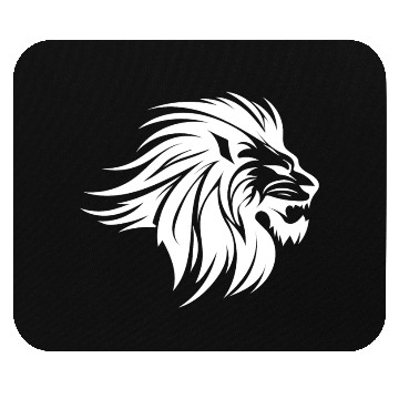 Discover Waving Mane Lion Head Tattoo Ink Style Mouse Pads