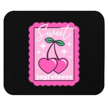 Discover Sweet Joyfulness Cherry Hearts Stamp Mouse Pads