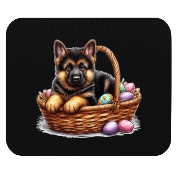 Discover Easter Puppy with Colorful Eggs Mouse Pads