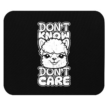 Discover Alpaca Alpaka Funny Dont Know Dont Care Mouse Pads