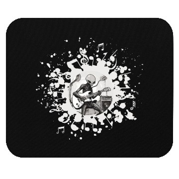 Discover Alien Playing Guitar Mouse Pads