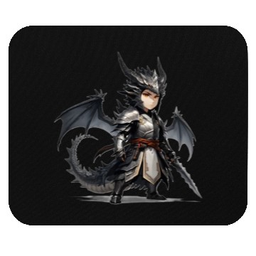 Discover Chibi dragonwarrior Pose in Full armor Mouse Pads