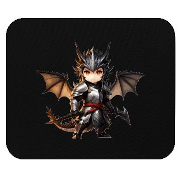 Discover Chibi dragonwarrior Front Pose in Full armor Mouse Pads
