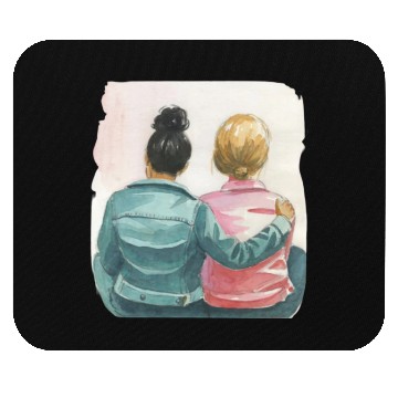 Discover Watercolor Lesbian Couple Mouse Pads