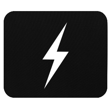 Discover White Lightning bolt Mouse Pads