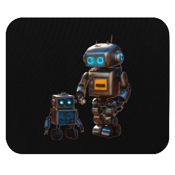 Discover Two robot friends Mouse Pads