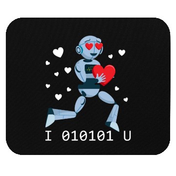 Discover I Love You Binary 01010 Robot Valentine Roboticsro Mouse Pads