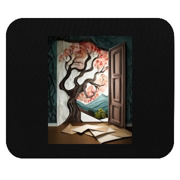 Discover Firefly Dark room with near window with tree 85837 Mouse Pads