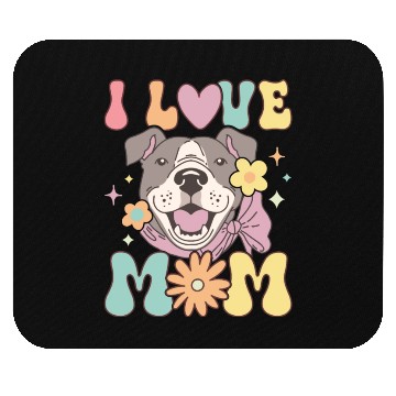 Discover Groovy Pitbull Mom Female Dog Lover Mouse Pads