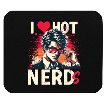 Discover I Love Hot Nerds Anime Manga Husbando Smart Geek Mouse Pads