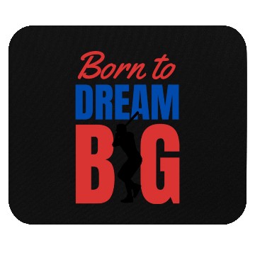 Discover Red and Blue baseball Typography Mouse Pads 2