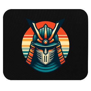 Discover Retro Samurai Vector Art Mouse Pads