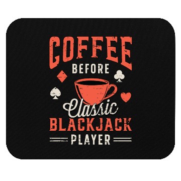 Discover Classic Blackjack Coffee Card Player Coffee Lover Mouse Pads