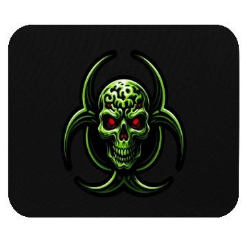 Discover Green Biohazard Zombie Alien Mouse Pads