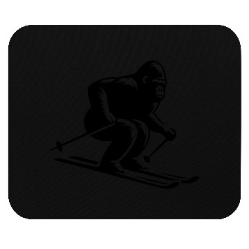 Discover Monkey Gorilla Chimpanzee Ski Silhouette Design Mouse Pads