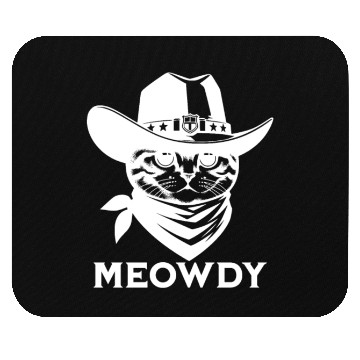 Discover Cute Meowdy Cat Cowboy Pun Mouse Pads