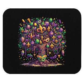 Discover Mardi Gras Tree Beads Carnival Festival Mouse Pads