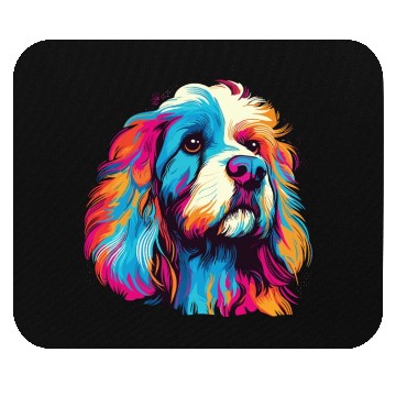 Discover Watercolor Colorful Tibetan Spaniel Mouse Pads