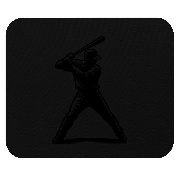 Discover Baseball Player With Baseball Bat Mouse Pads