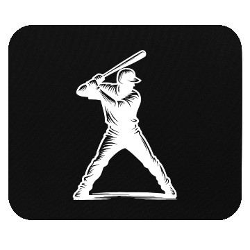 Discover Baseball Player With Baseball Bat Mouse Pads