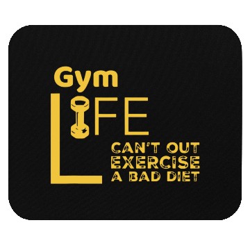 Discover Gym Rat Bad Diet Exercise Mouse Pads