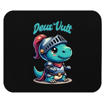 Discover Deus Vult Historical Knight Dragon Mouse Pads